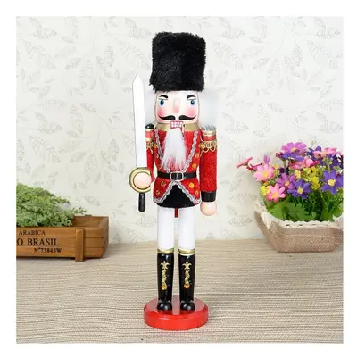 (B) Wooden Nutcracker Doll Soldier Vintage Handcraft Decoration Christmas Gifts