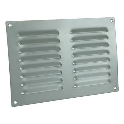 242 x 165mm Hooded Louvre Airflow Vent Satin Chrome Internal Door Plate