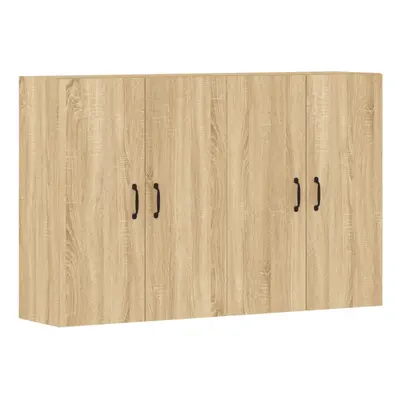 vidaXL Wall Mounted Cabinets Side Cabinet pcs Sonoma Oak Engineered Wood