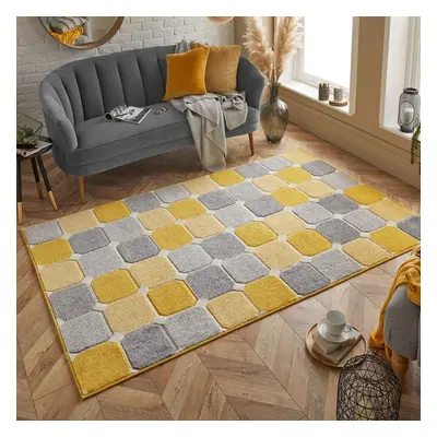 (6. 172J Box - Yellow, x cm) Modern Geometric Floral Abstract Area Rugs Check Multi Coloured Non