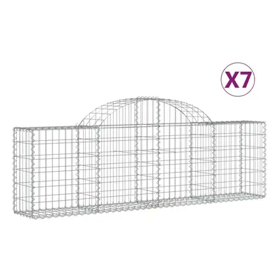 (200 x x 60/80 cm/ pcs) vidaXL Arched Gabion Basket Stone Basket Gabion Retaining Wall Galvanise