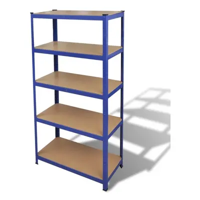 vidaXL Storage Shelf Blue Home Workshop Industrial Garage Organiser Rack Unit