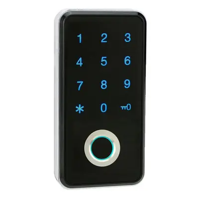 (Silver) Intelligent Fingerprint Password Cabinet Lock Electric File Cabinet Drawer Lock