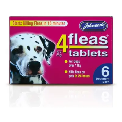 Johnsons 4Fleas Flea Treatment Tablets - Dogs (6 x Tablets)