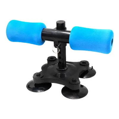 (Blue) 4-Suction Cup Portable Floor Workout Sit Up Bar Muscle Training Sit-up Aids Abdominal Tra