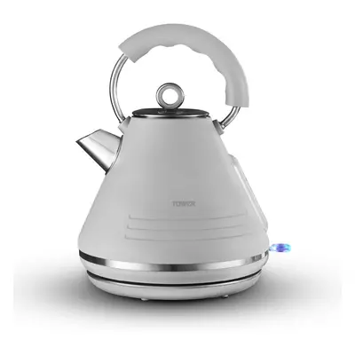 Tower T10074GRY - Ash 1.7L 3Kw Pyramid Kettle Stainless Steel in Grey