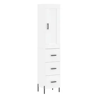 (white, drawers) vidaXL Highboard Sideboard Tall Storage Cabinet Side Cabinet Engineered Wood