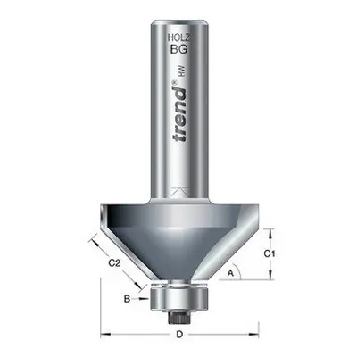 Trend 46/360X1/2TC 46/360 x 1/2 TCT Bearing Guided Chamfer 45Â° 35.1 x 12mm