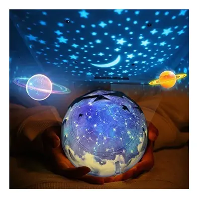 (Type D) Romantic Starry Night Sky Projector Lamp Cosmos Star LED Light Universe Kid Gift