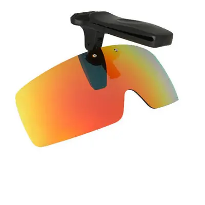 (Color film yellow) Unisex Sunglasses Polarized UV Protection Clip-On Cap Lens Cycling Driving