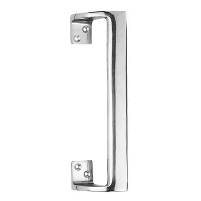 Cranked Oval Grip Door Pull Handle 225mm Length 46.5mm Proj Polished Chrome