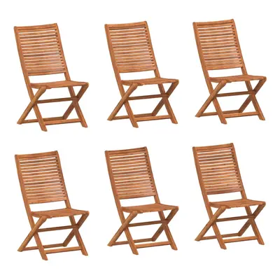 (Without armrest, pcs) vidaXL Folding Garden Chairs pcs Outdoor Dining Chair Solid Wood Acacia