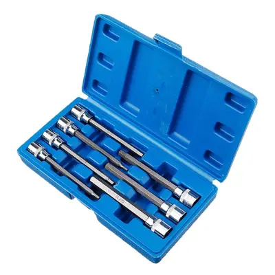 7Pcs 3/8" Drive Long Reach Hex Bit Socket Set 3-10mm CR-V Screwdriver Head Set