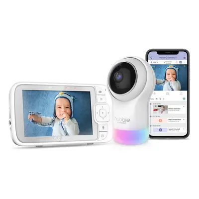 Hubble - Nursery Pal Glow+ 5" Video Baby Monitor- White