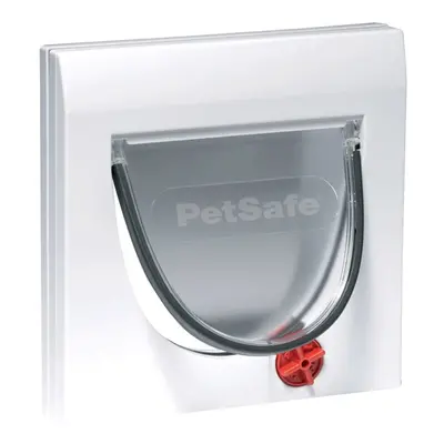 PetSafe Manual 4-Way Cat Flap without Tunnel Classic White Pet Cat Door