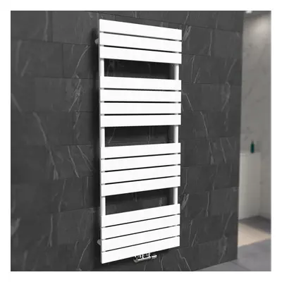 Nes Home x mm Designer Towel Radiator White Single Flat Tube