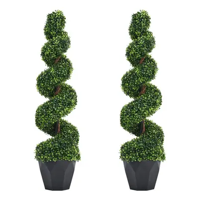 120CM Pack Artificial Topiary Spiral Boxwood Trees Fake Plants