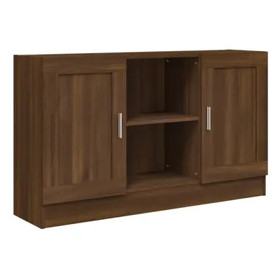 (brown oak) vidaXL Vitrine Cabinet Sideboard Storage Organiser Cupboard Engineered Wood