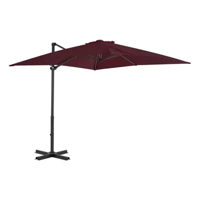 Cantilever Umbrella with Aluminium Pole Bordeaux Red 250x250 cm