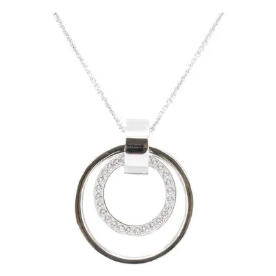 Swarovski Hollow Collection Circle Silver Necklace