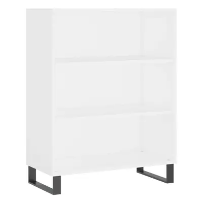 (white) vidaxL Shelf Cabinet Bookcase Display Shelf Concrete Grey Engineered Wood