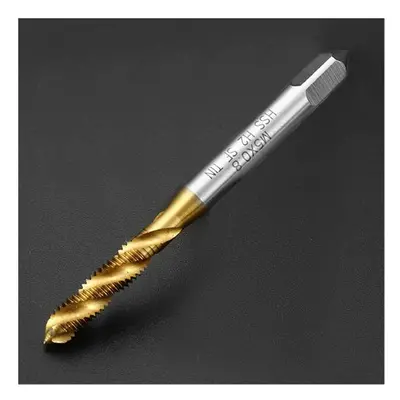 10pcs M5x0.8 HSS Titanium Coated Screw Tap Thread Metric Spiral Fluted Machine Screw Tap