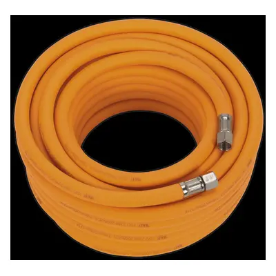 Air Hose 15m x Ø8mm Hybrid High-Visibility with 1/4"BSP Unions