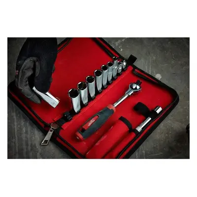 Milwaukee Tradesman 3/8in Ratchet Set Piece, Red, 3/8"