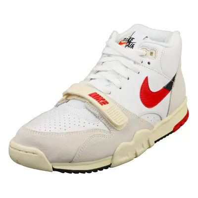 (9) Nike Air Trainer Mens Fashion Trainers in White Red