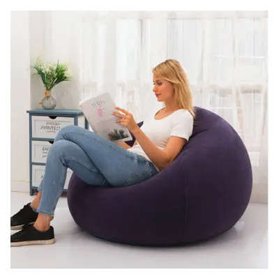 (Blue) 110x85cm Large Inflatable Chair Bean Bag PVC Indoor/Outdoor Garden Furniture Lounge Adult