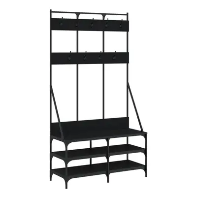 (black) vidaXL Clothes Rack with Shoe Storage Garment Rack Clothes Shelf Clothes Rail