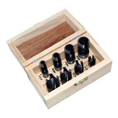 8pcs 3/8 Inch Shank Wood Plug Hole Cutter Wooden Dowel Cutting Drill Bits with Case