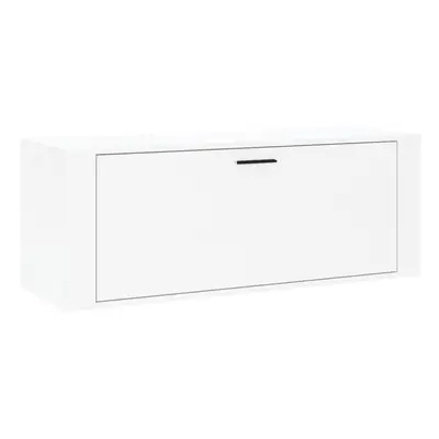 (High gloss white) vidaXL Wall Shoe Cabinet Engineered Wood Shoe Storage Organiser Multi Colours