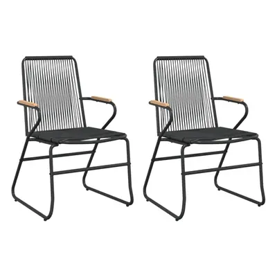 vidaXL Garden Chairs Balcony Chairs Lounger Chairs pcs Black PVC Rattan