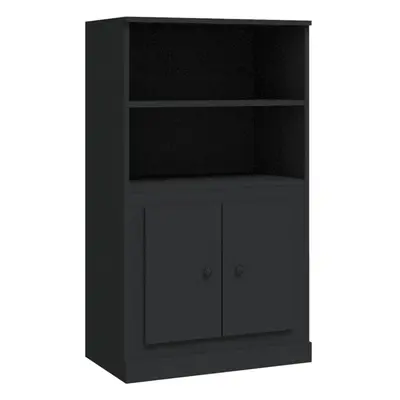 (black) vidaXL Highboard High Sideboard Side Cabinet Storgae Cupboard Engineered Wood