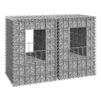 vidaXL 2x Gabion Basket Posts Iron Patio Outdoor Garden Planter Gabion Post