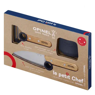 OPINEL Le Petit Chef finger guard kitchen knife and peeler set - Blue