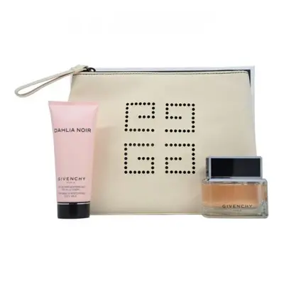 Givenchy Dahlia Noir Pcs Set: 1.7 Eau De Toilette Spray + 3.4 Body Lotion + Designer Purse