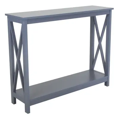 Charles Bentley Tetbury Country Style Wooden Hallway Side Console Table 80x100x30cm Grey