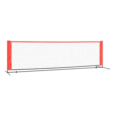 (300 x x cm) vidaXL Tennis Net Black and Red Polyester Portable Net Garden Multi Sizes