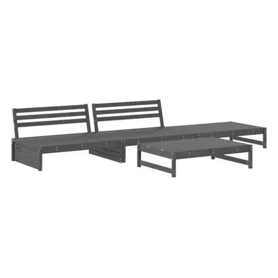 (grey) vidaXL Garden Lounge Set Outdoor Modular Sofa Set Piece Solid Wood Pine