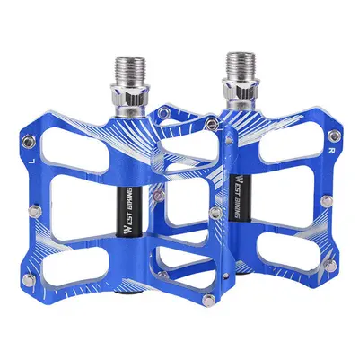 (Blue) Bicycle Pedals Mountain Riding Aluminum Aloy Cycling