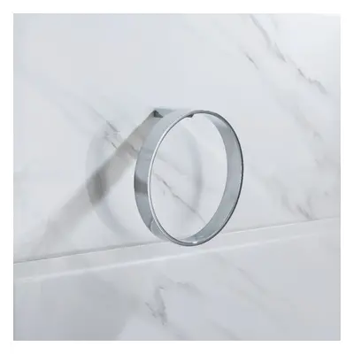 Nes Home Wall Mounted Modern Round Brass Towel Ring Chrome