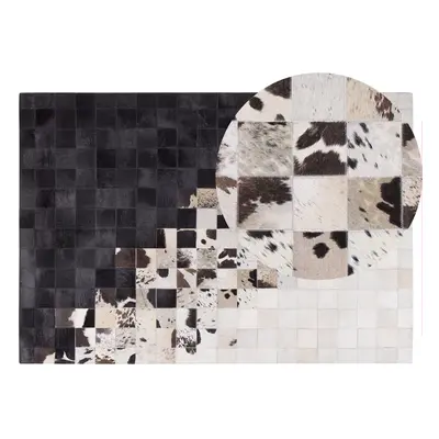 Cowhide Area Rug x cm Black and White KEMAH