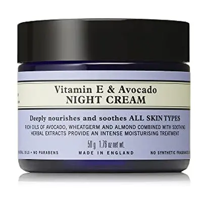 Neal's Yard Remedies Vitamin E & Avocado Night Cream | Deeply Moisturising & Replenishing | 50g