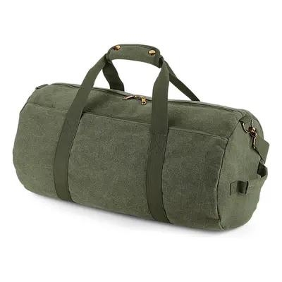 (One Size, Vintage Military Green) Bagbase Vintage Canvas Barrel Bag