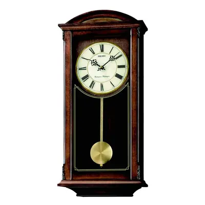 Seiko QXH030B Westminster/Whittington Dual Chime Wall Clock with Pendulam