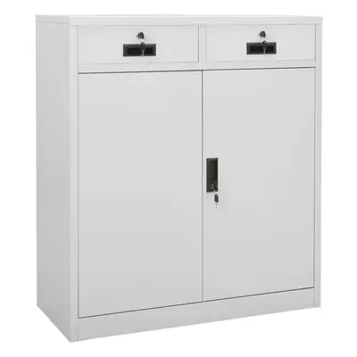 vidaXL Office Cabinet Light Grey Steel Furniture Filing File Storage Cabinet