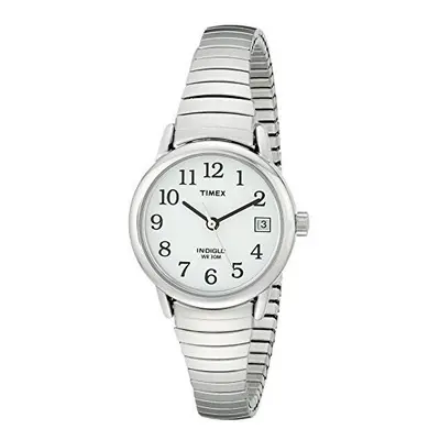 Timex Women's Silver Stainless-Steel Quartz Watch with White Dial (T2H371)