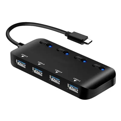 (Type C) in USB 3.0 HUB High Speed 5Gbps USB 3.0 Splitter with Individual Switch Control for PC 